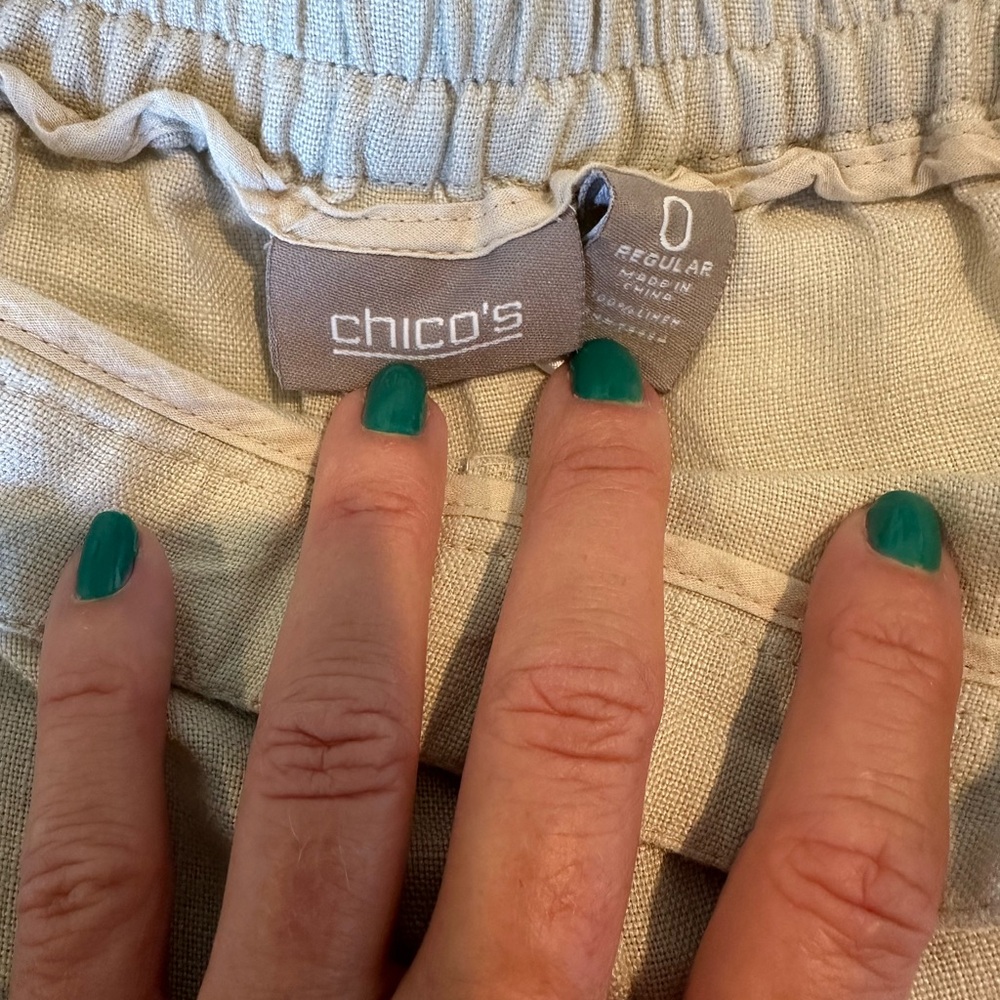 Chico's Beige Linen Pants